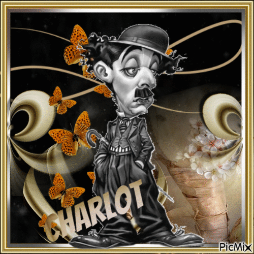 caricature charlot - Gratis geanimeerde GIF
