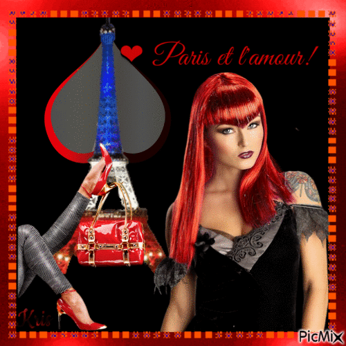 Paris en rouge et noir - Besplatni animirani GIF