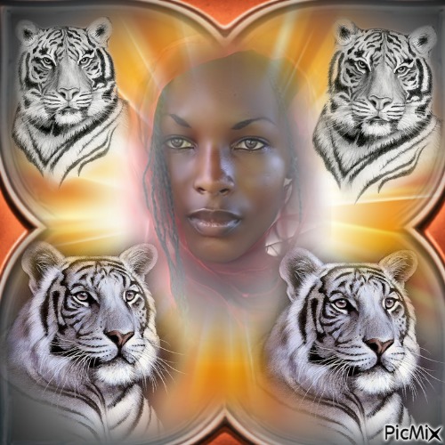 She And The Tigers - Free PNG