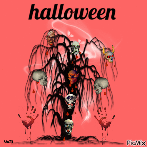 halloween têtes - Animovaný GIF zadarmo