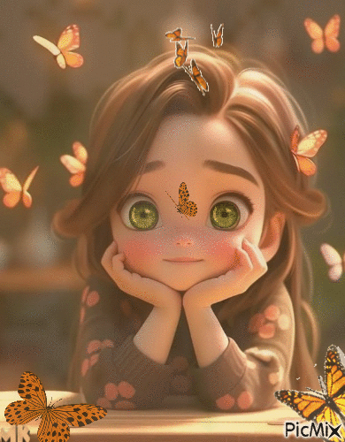 Mariposa en la nariz - 免费动画 GIF