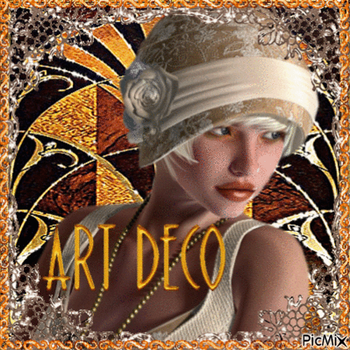 Art Deco Portrait - Бесплатни анимирани ГИФ