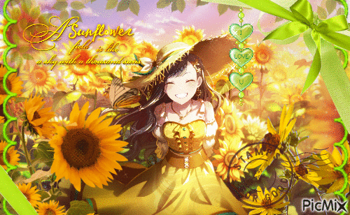 sunflower postcard ! - Zdarma animovaný GIF