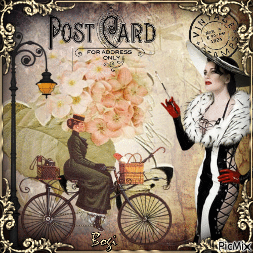 Post card/vintage... - Gratis animeret GIF