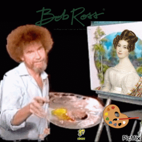 Bob Ross - GIF animado grátis