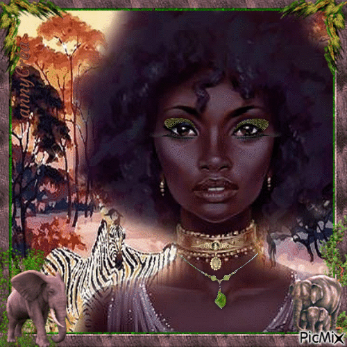 Beauté africaine - GIF animate gratis