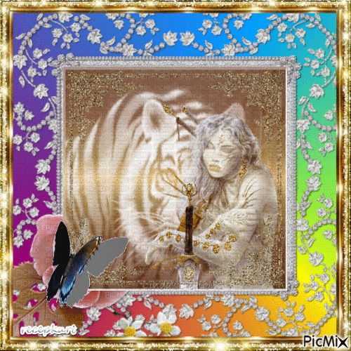 Tiger woman - Gratis geanimeerde GIF