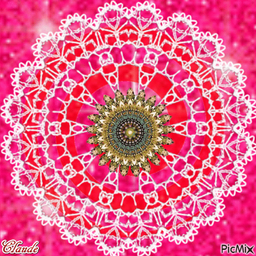 Pink Mandala - Darmowy animowany GIF