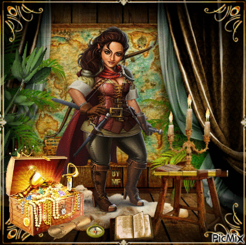 Lady Pirate - Darmowy animowany GIF