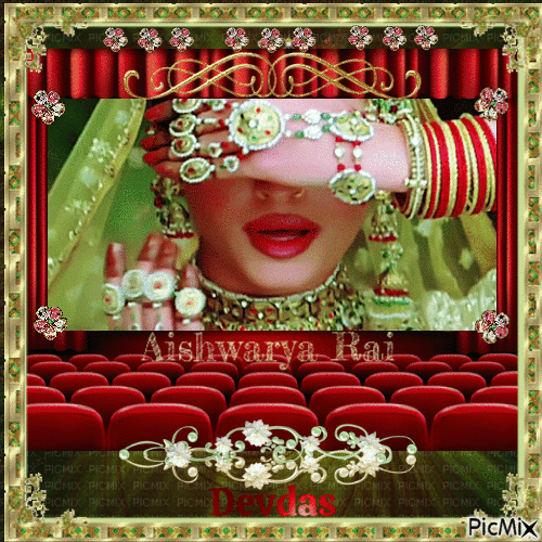 L' Actrice Aishwarya Rai, film Devdas, 2002 - 免费动画 GIF