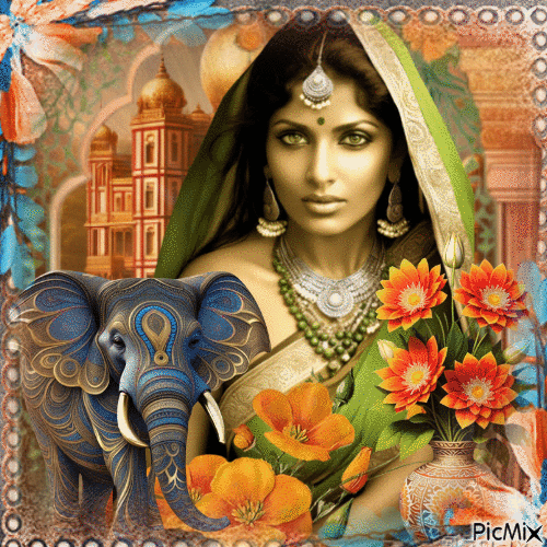 india beauty - Gratis geanimeerde GIF