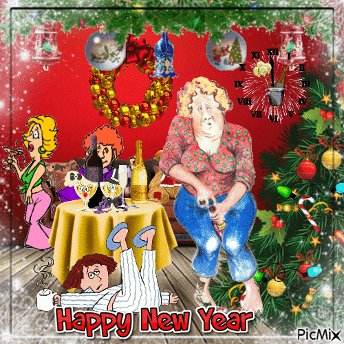 HAPPY NEW YEAR - Ingyenes animált GIF