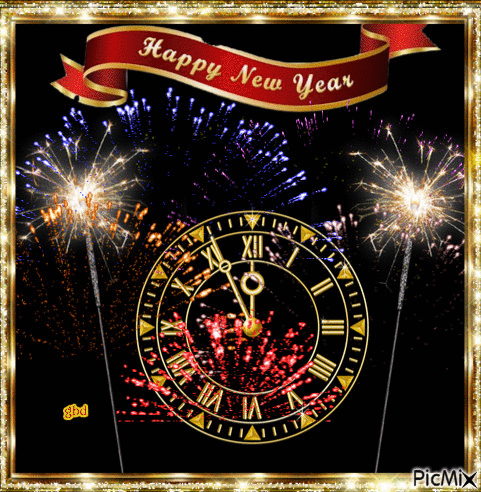 Happy New Year - GIF animate gratis