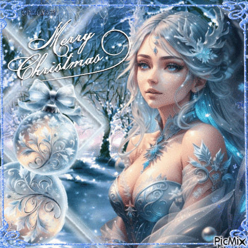 Fantasy - Joyeux Noël en bleu - 免费动画 GIF
