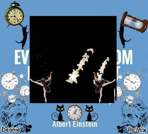 Quote: Albert Einstein on Time - GIF animé gratuit