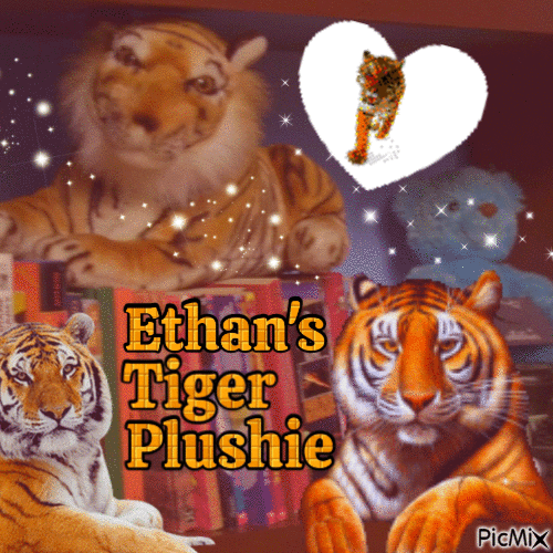 Ethan's Tiger Plushie - Free animated GIF
