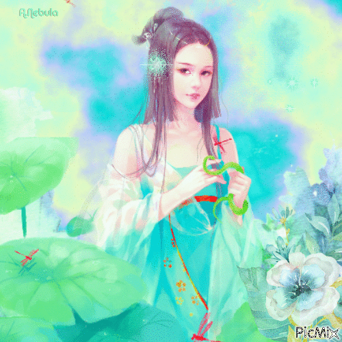 Chinese woman painting/contest - Bezmaksas animēts GIF