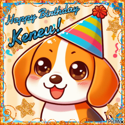 Beagle Birthday - Free animated GIF