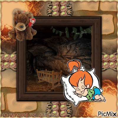 #♥Pebbles in Cave Nursery Sleeping♥# - Nemokamas animacinis gif