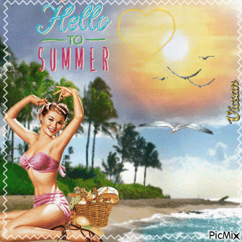 Di hola al verano - Δωρεάν κινούμενο GIF