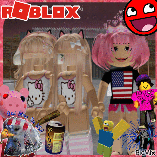 me and my friends on roblox - Free animated GIF