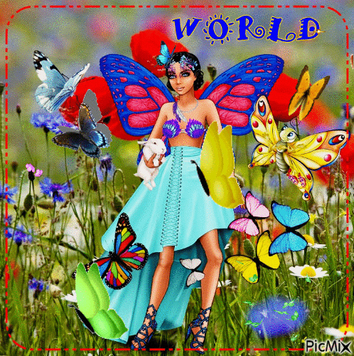 World-motýl - Gratis animeret GIF