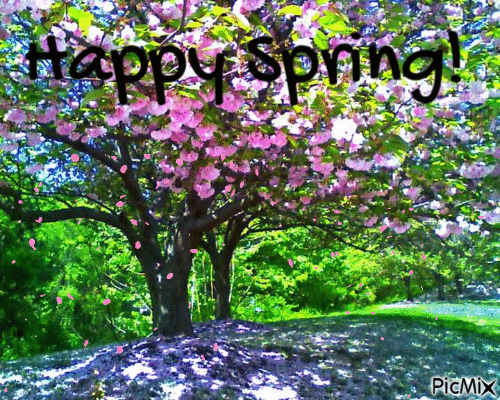 Happy Spring! - 免费动画 GIF