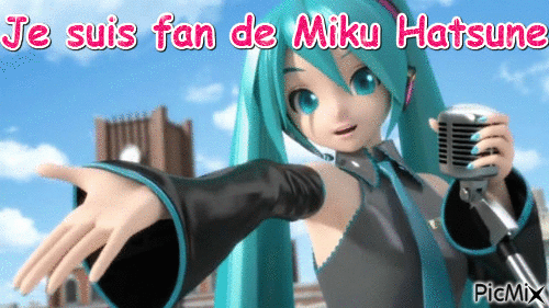 Fan de Miku Hatsune - GIF animasi gratis
