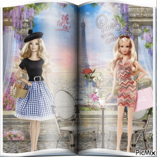 Barbie in Paris - Бесплатный анимированный гифка