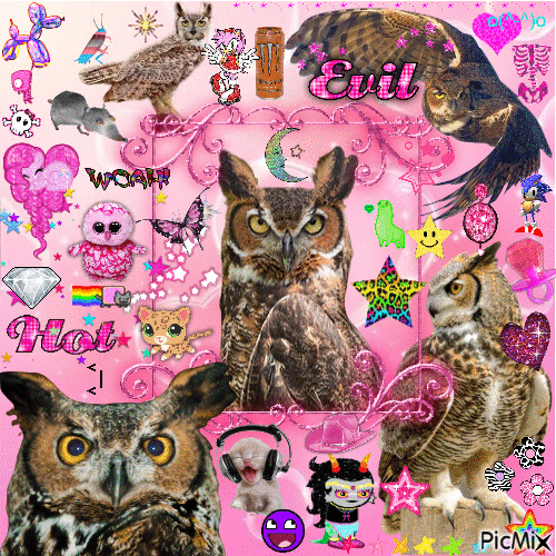Great horned owl - Бесплатни анимирани ГИФ