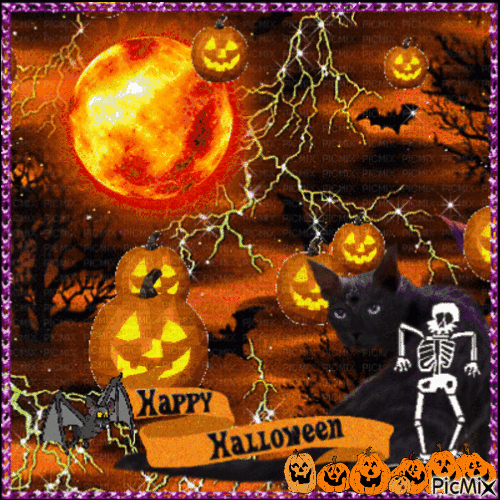 Halloween Witch - Ilmainen animoitu GIF
