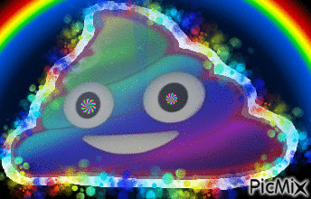 Happ Hypnotic Rainbow Puu - Gratis geanimeerde GIF