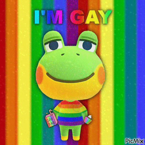 Gay Frog Party - GIF animado grátis
