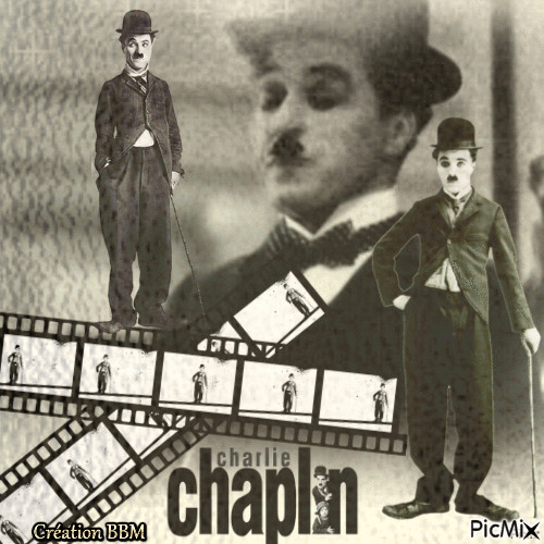 Charlie Chaplin par BBM - GIF animé gratuit
