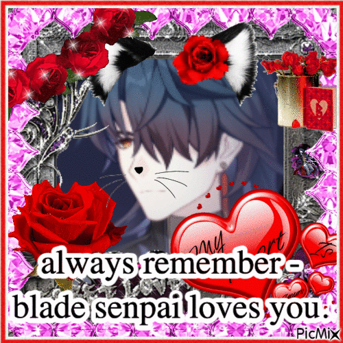 blade senpai loves you - Free animated GIF