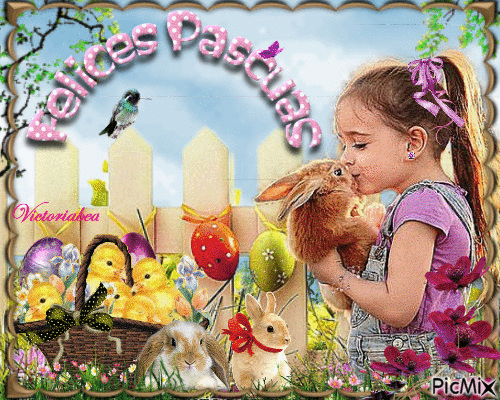 Felices Pascuas - GIF animado grátis