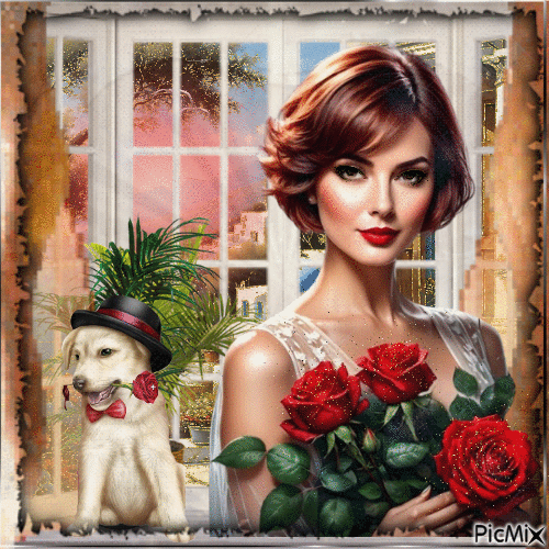 Rosas rojas - Ingyenes animált GIF