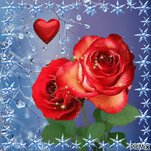 magnifiques roses - GIF animado grátis