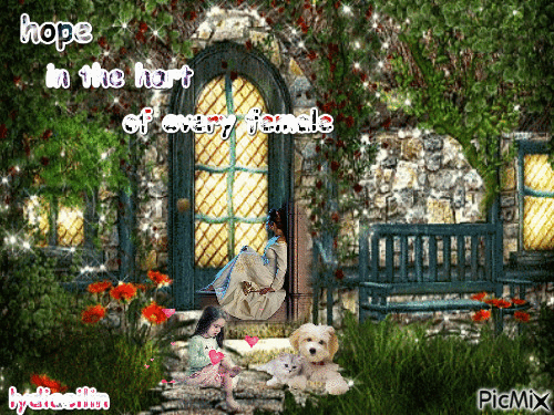 hope in the heart of every female - GIF animado gratis