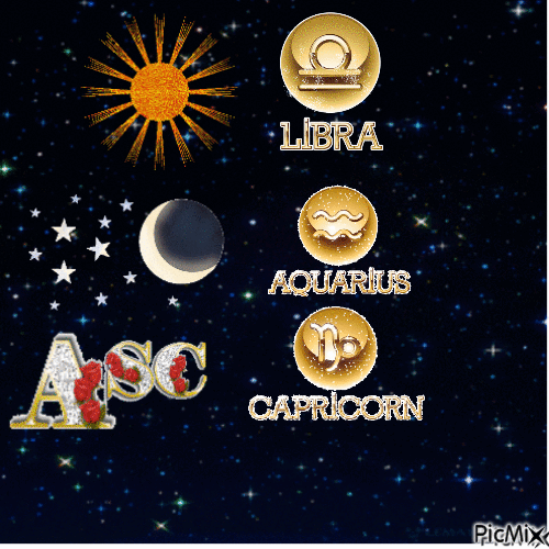 libra asc capric lua aqua - Бесплатный анимированный гифка