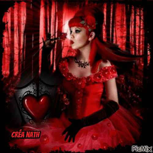 Gothique en rouge et noir, concours - GIF animé gratuit