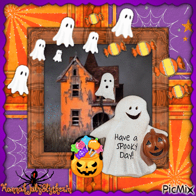 {♣}Sweet Little Halloween Ghost{♣} - Free animated GIF