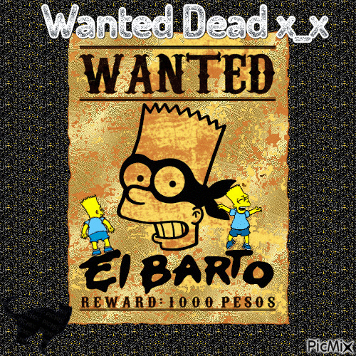 Bart WANTED DEAD!!! - GIF animate gratis