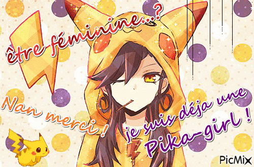 Pika ,pika, pikachuuuuu ♥ - GIF animé gratuit