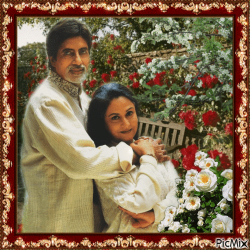 Amitabh Bachchan und seine Frau - GIF เคลื่อนไหวฟรี