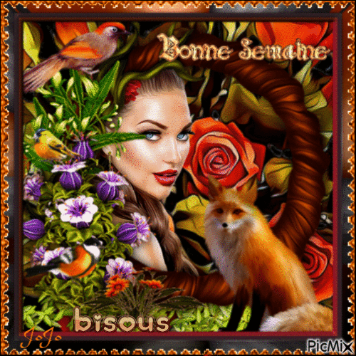 bonne semaine bisous - Free animated GIF