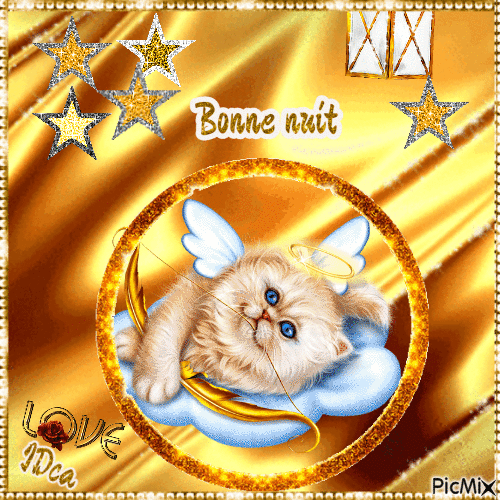 Bonne nuit les chatons - Безплатен анимиран GIF