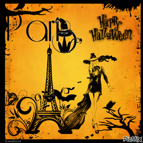 Halloween in Paris - Free animated GIF
