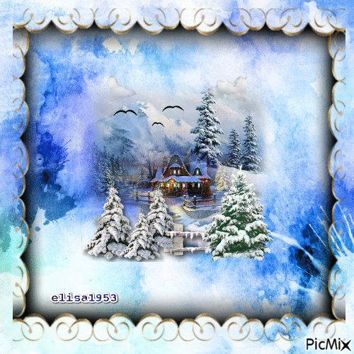 krajobraz zimą - Ingyenes animált GIF