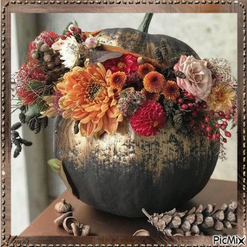 pumpkin bouquet - Gratis geanimeerde GIF